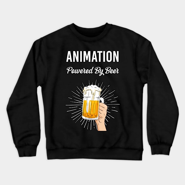 Beer Animation Crewneck Sweatshirt by Hanh Tay